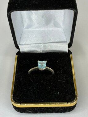Aquamarine Sterling Silver Ring